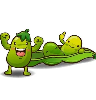 卡通豌豆矢量图图片