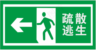 疏散逃生 指示 安全出口