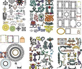 花纹 纹路 装饰框图片