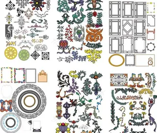 花纹 纹路 装饰框图片