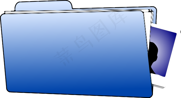 蓝色的文件夹中的剪辑艺术