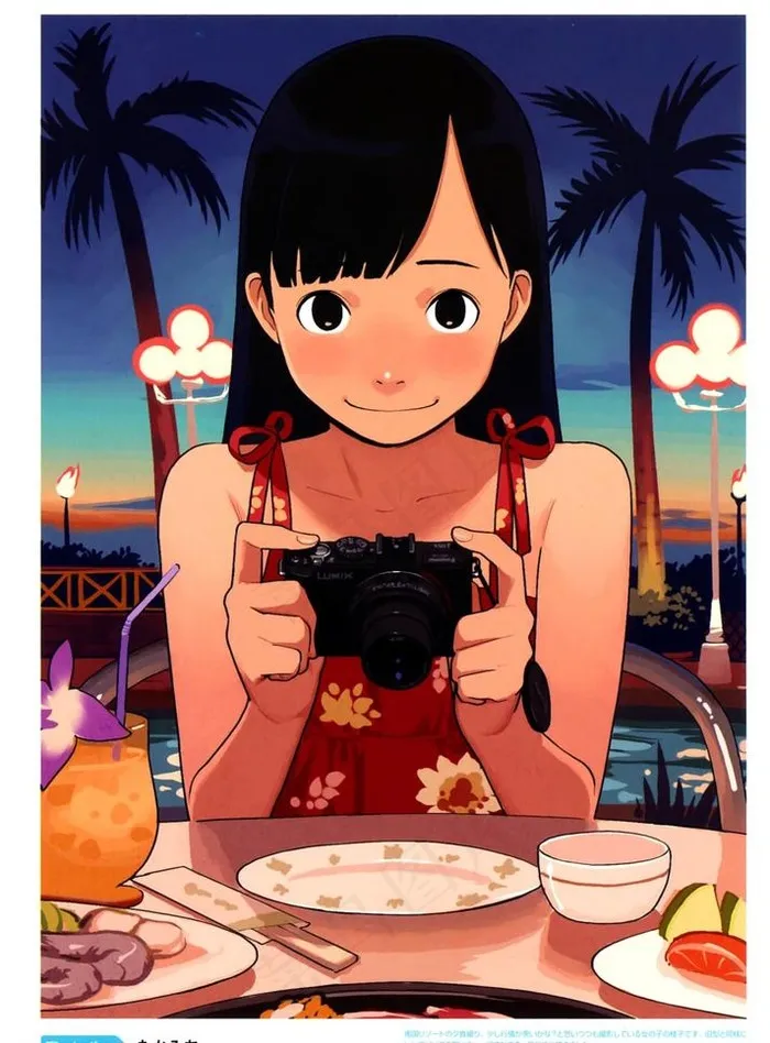 相机女孩图片