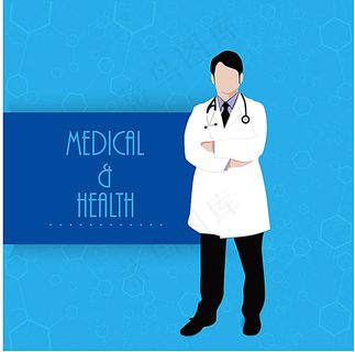 蓝色医生背景