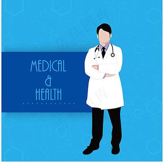 蓝色医生背景