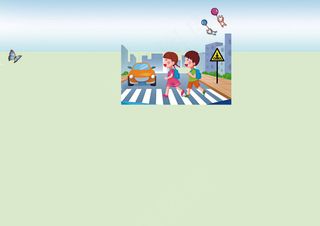 交通安全小报安全出行背景素材花边模...