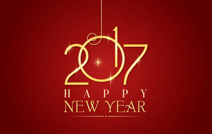 红色背景金色新年2017文字ai矢量模版下载
