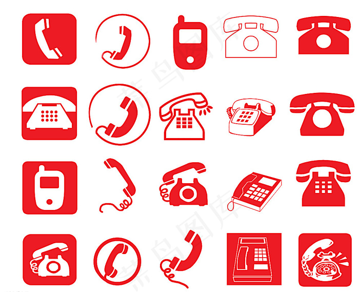 各种电话图标图片