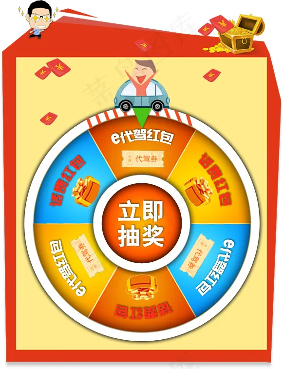 微信抽奖转盘抽奖转盘psd模版下载