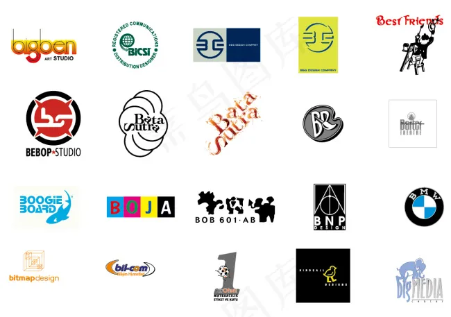 全球广告设计公司LOGO矢量图4ai矢量模版下载