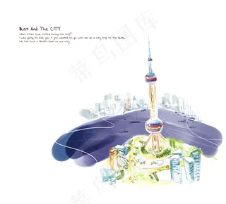 上海外滩东方明珠电视塔PSD