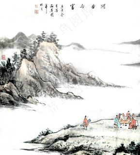 丙官山水局部图片