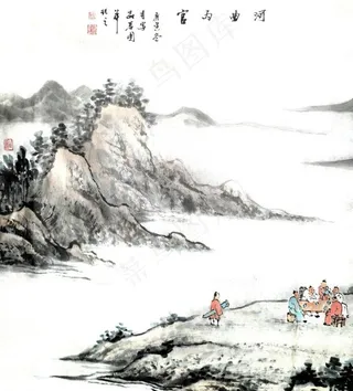 丙官山水局部图片