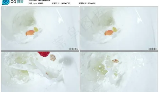 牛奶水果视频实拍素材图片 牛奶水果视频实拍素材图片