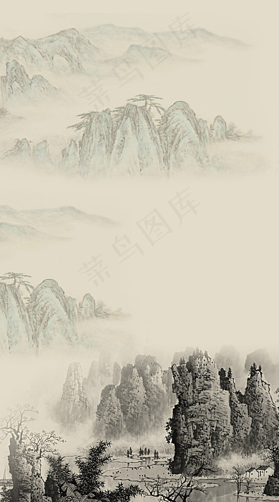 中国风山水背景图片