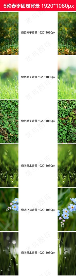 淘宝天猫春季绿色店铺背景固定背景下...