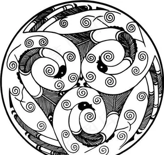 吉祥图案 中华传统图案 动物装饰图案 矢量素材 CDR格式_0091