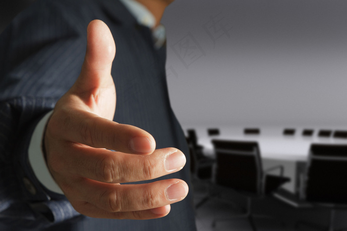 商务人士伸出手