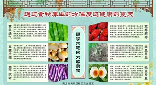 健康过夏天展板图片