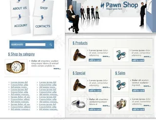 金融典当商务网站模板图片