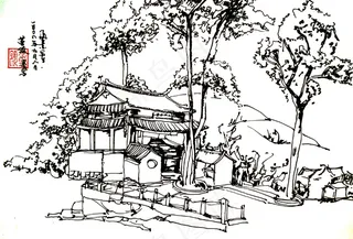 钢笔风景