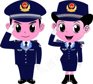 警察CDR矢量图免费下载