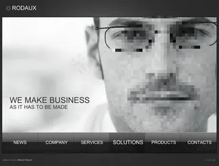 戴眼镜的外国帅哥flash模板