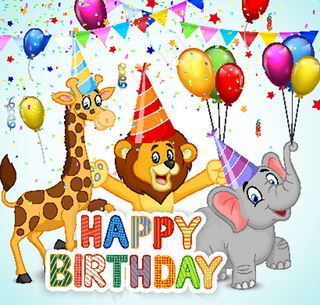 可爱卡通动物插画素材