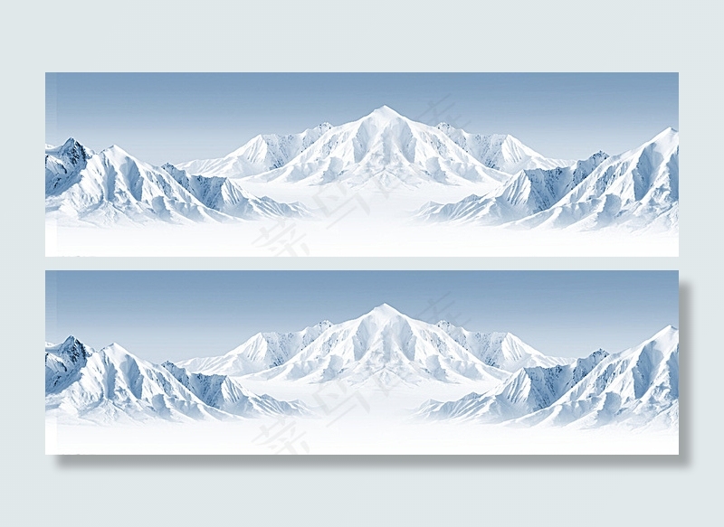 雪山风景海报背景图片psd模版下载