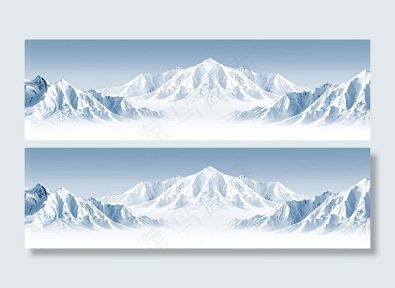 雪山风景海报背景图片psd模版下载