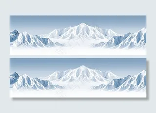雪山风景海报背景图片