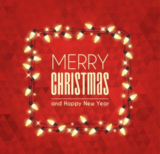 圣诞多边形背景灯