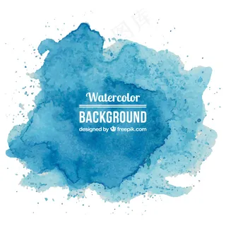 蓝色水彩溅背景