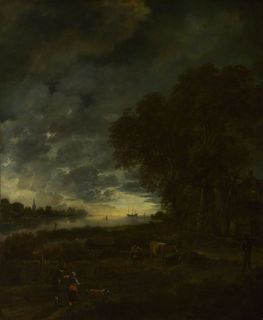 高清油画风景图片