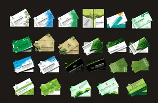 环保名片卡片设计矢量素材