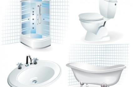 浴室用品01矢量