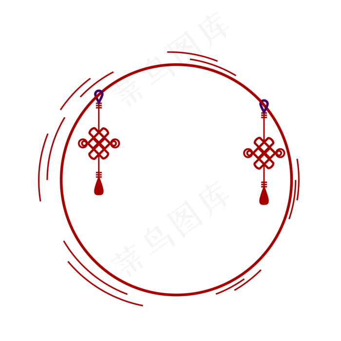 中国结中国风圆形边框