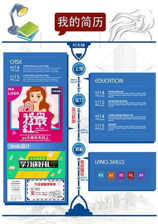 个人简历模板psd分层素材
