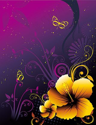 矢量浪漫花朵背景底纹图片