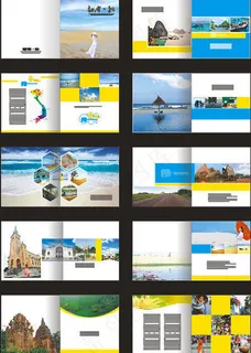 旅游公司广告画册矢量素材