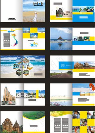 旅游公司广告画册矢量素材