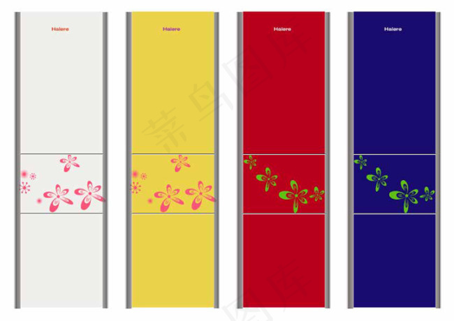 haier冰箱面板小碎花图案