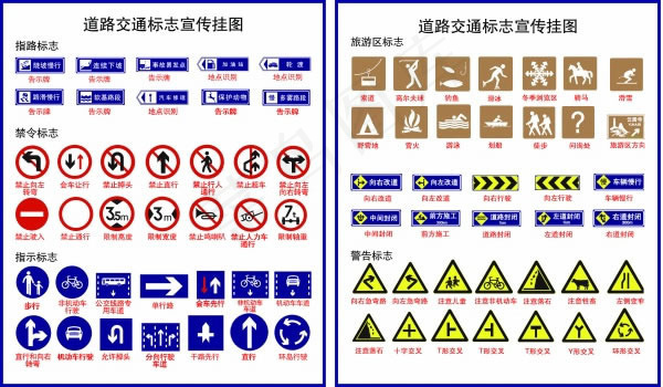 道路交通安全宣传挂图psd素材