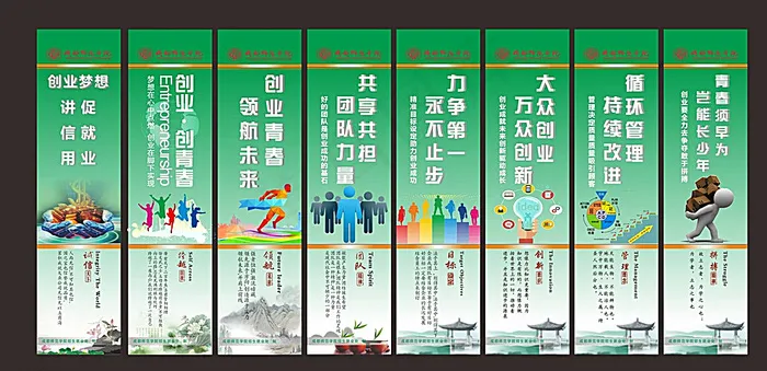 创业励志文化图片(210X297)cdr矢量模版下载