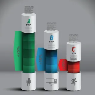 抽象几何图形ppt商务图标序列图标