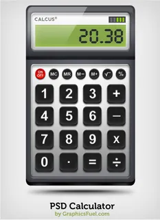 逼真的计算器PSD素材