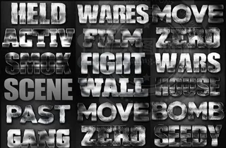 颓废风格电影主题字体设计PS样式V...