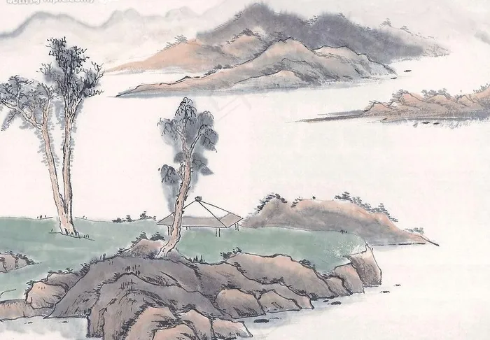 水墨山水画图片