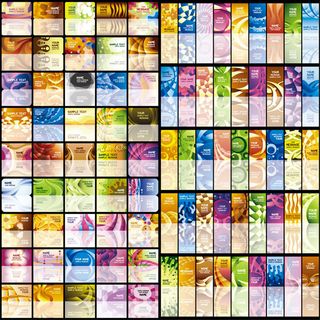 梦幻光线花纹名片背景矢量素材