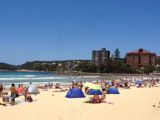 酷暑悉尼manly海滩图片
