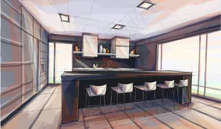 水墨厨房餐厅室内设计图片